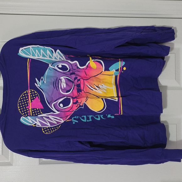 Disney Asia Blue Long Sleeve Shirt with Stitch - Picture 3 of 5